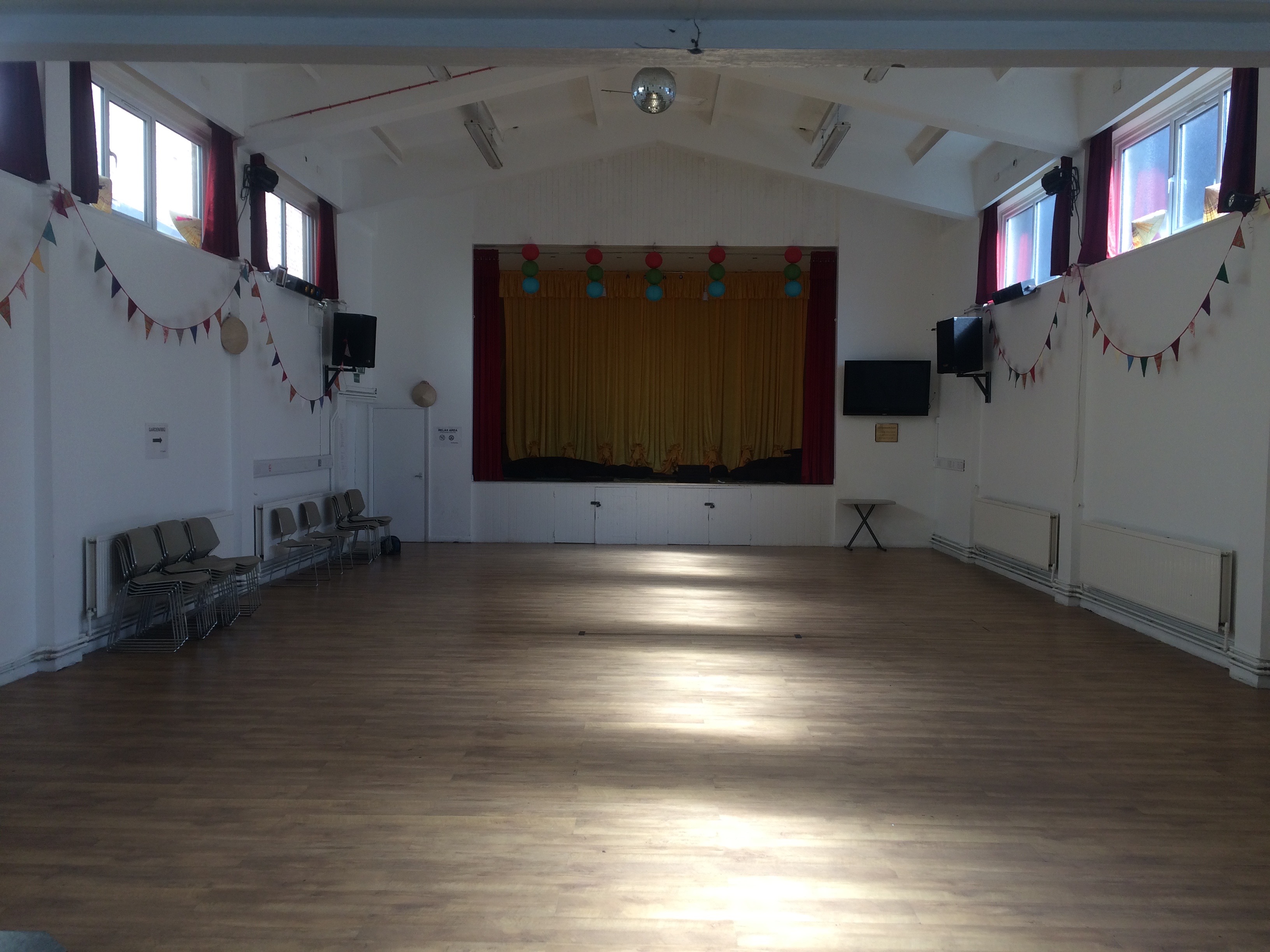 Main Hall at Centre 151: bright event space for meetings and gatherings.