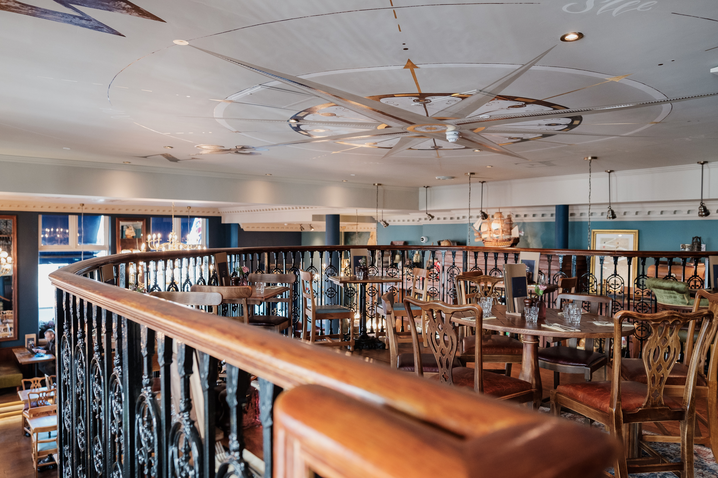 Stylish venue with elegant decor, ideal for gatherings and networking events.