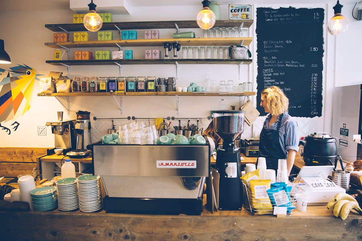 CAYA Evening café features vibrant decor, perfect for networking and event breaks.