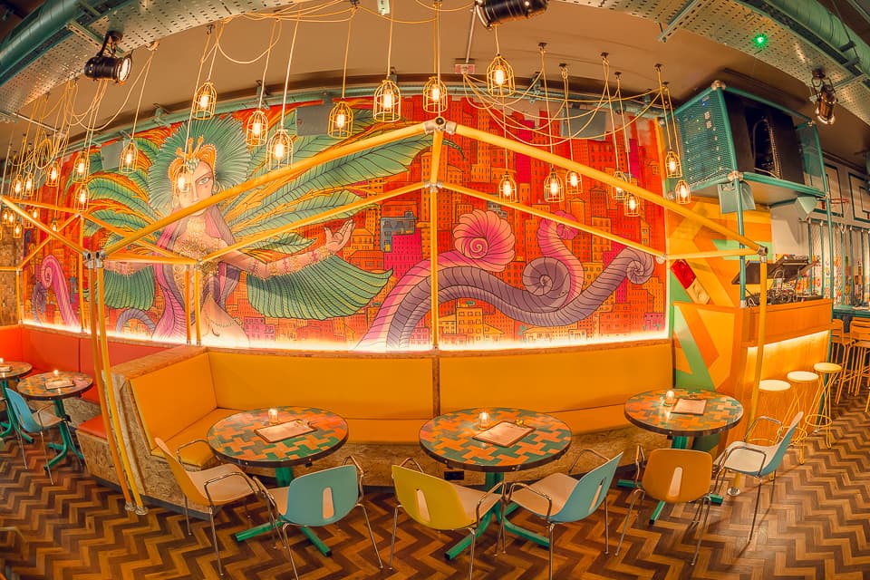 Full Barrio Brixton venue interior featuring vibrant decor for event hire and private parties.
