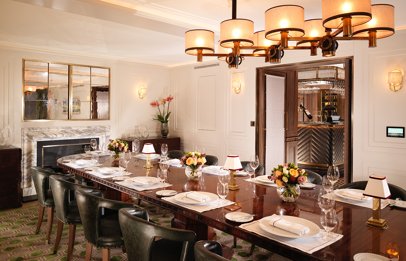 Elegant meeting room in Clarges Suite, Flemings Mayfair Hotel, perfect for exclusive events.
