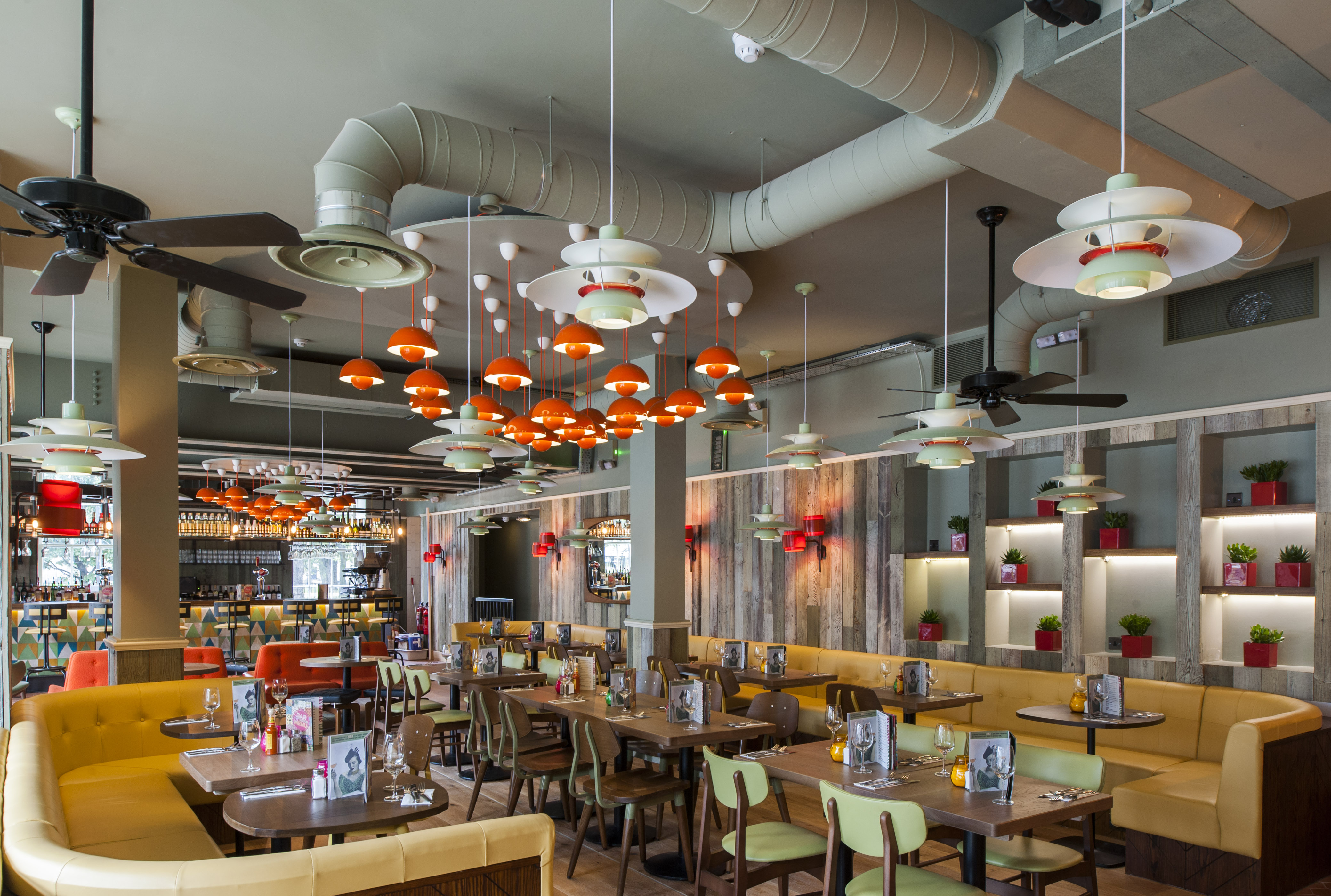 Vibrant restaurant basement room in Las Iguanas Edinburgh for events and gatherings.