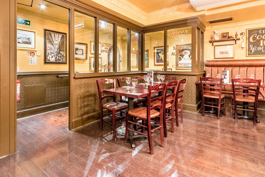 Cozy private dining room in Bella Italia, ideal for networking events and team lunches.