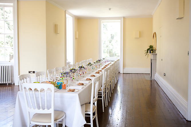 Elegant banquet setup in Clissold House for corporate meetings and special events.