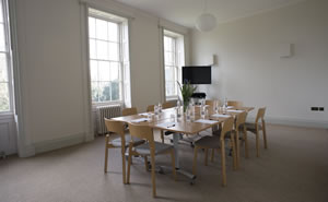 Church View Room in Clissold House, bright meeting space for corporate events and workshops.