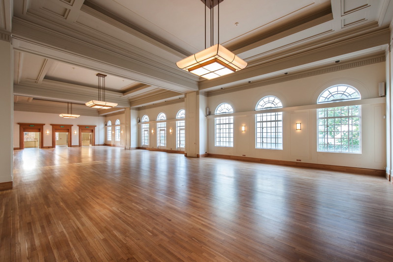 Spacious Assembly Hall at Hackney Town Hall, perfect for corporate and social events.