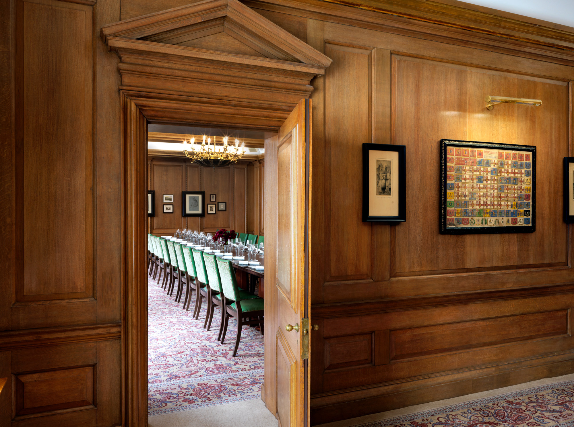 Sophisticated RWB Room at The Ned with elegant wood paneling for meetings and events.