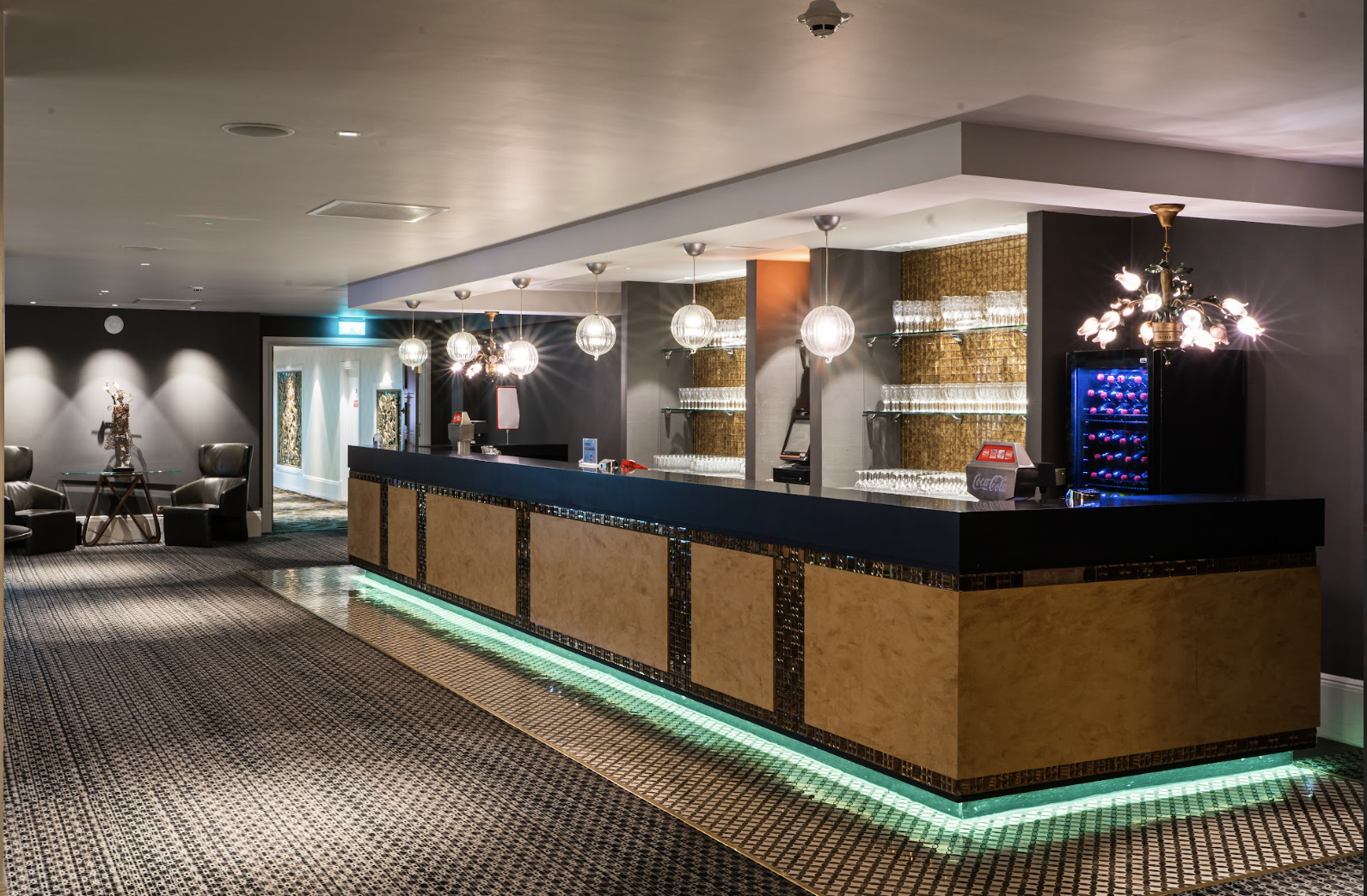 Alan Turing in a modern reception area, ideal for events and conferences.