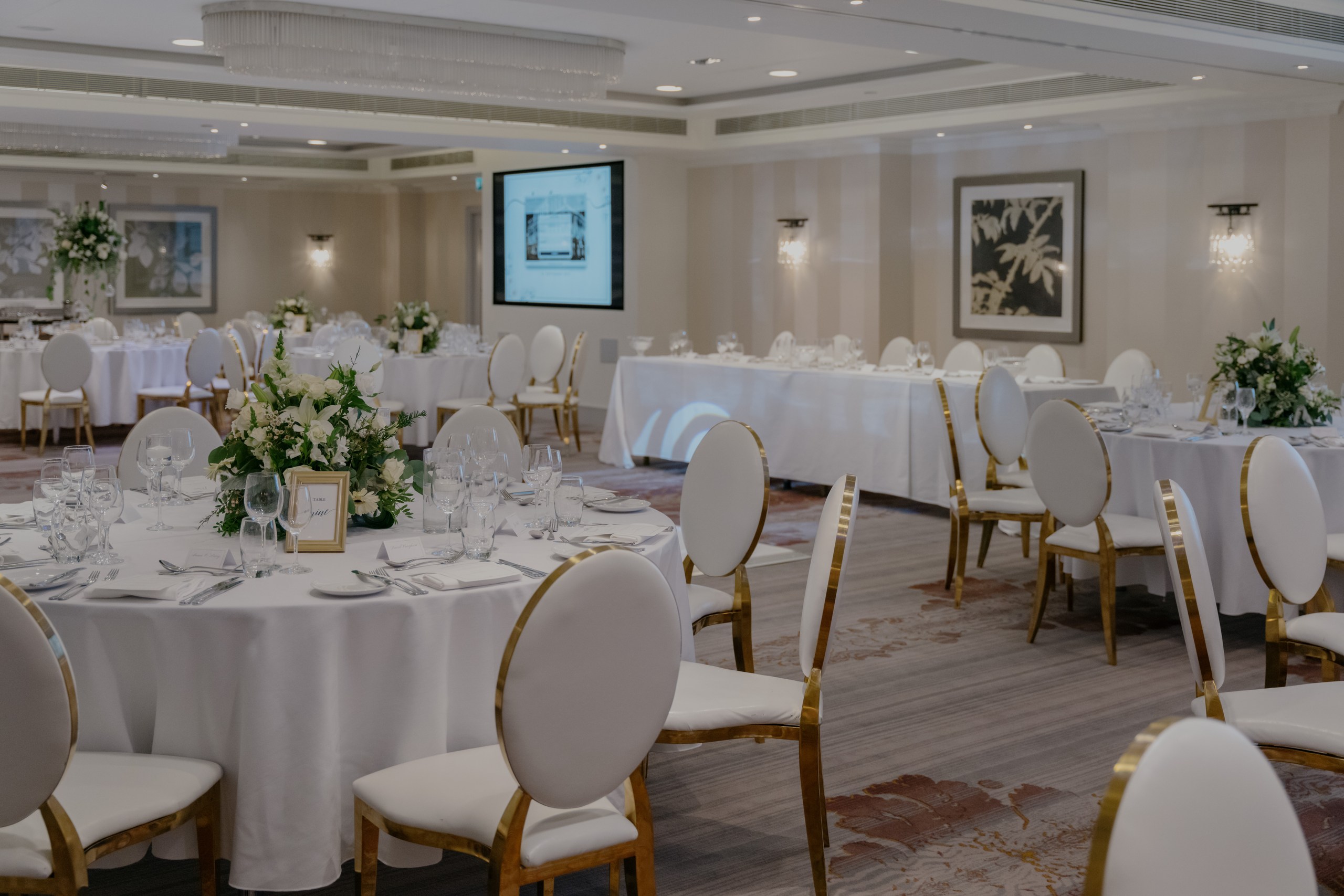 Westminster Suite at Sofitel London, elegant event space for corporate meetings and celebrations.