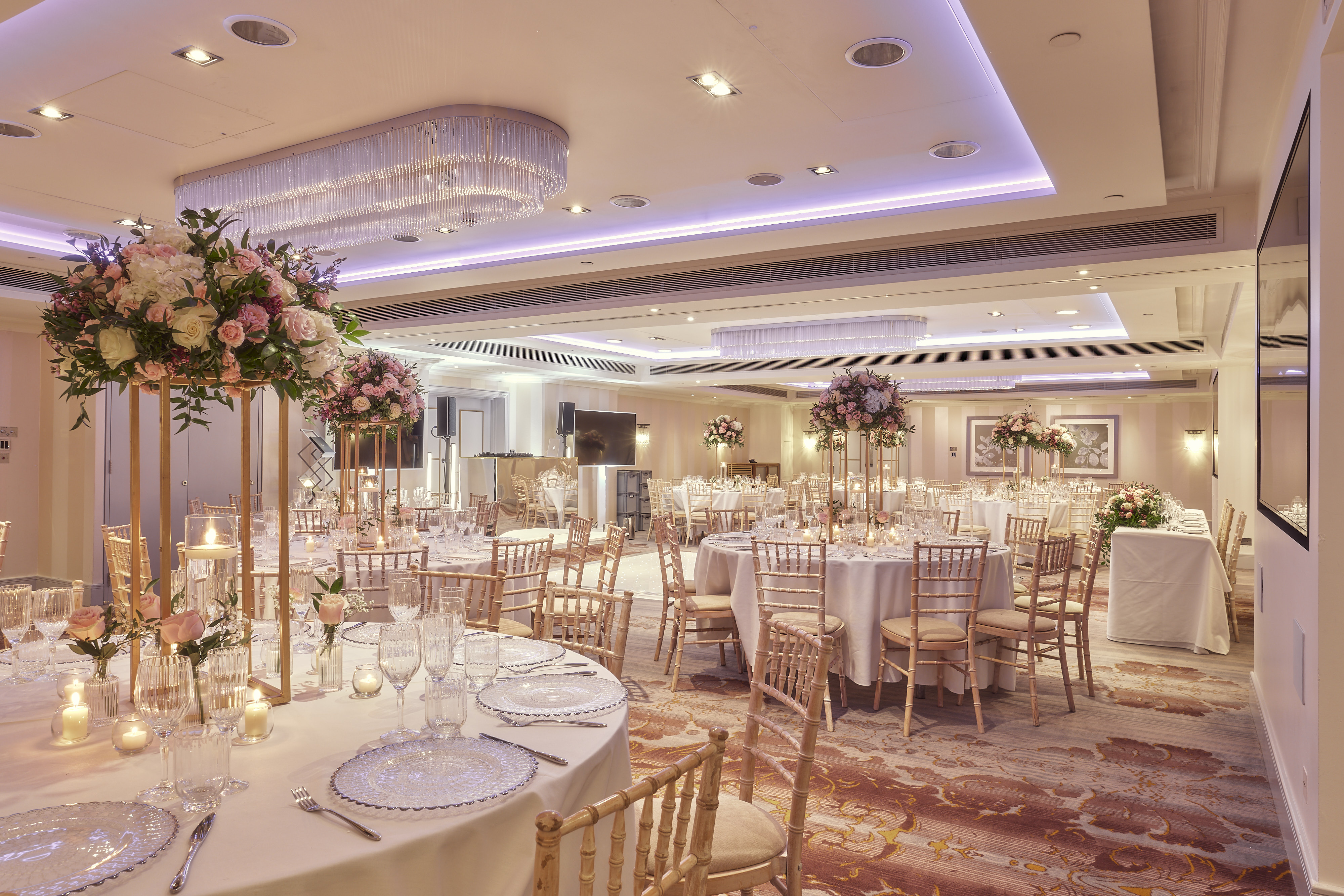 Elegant Westminster Suite at Sofitel London, ideal for weddings and corporate events.