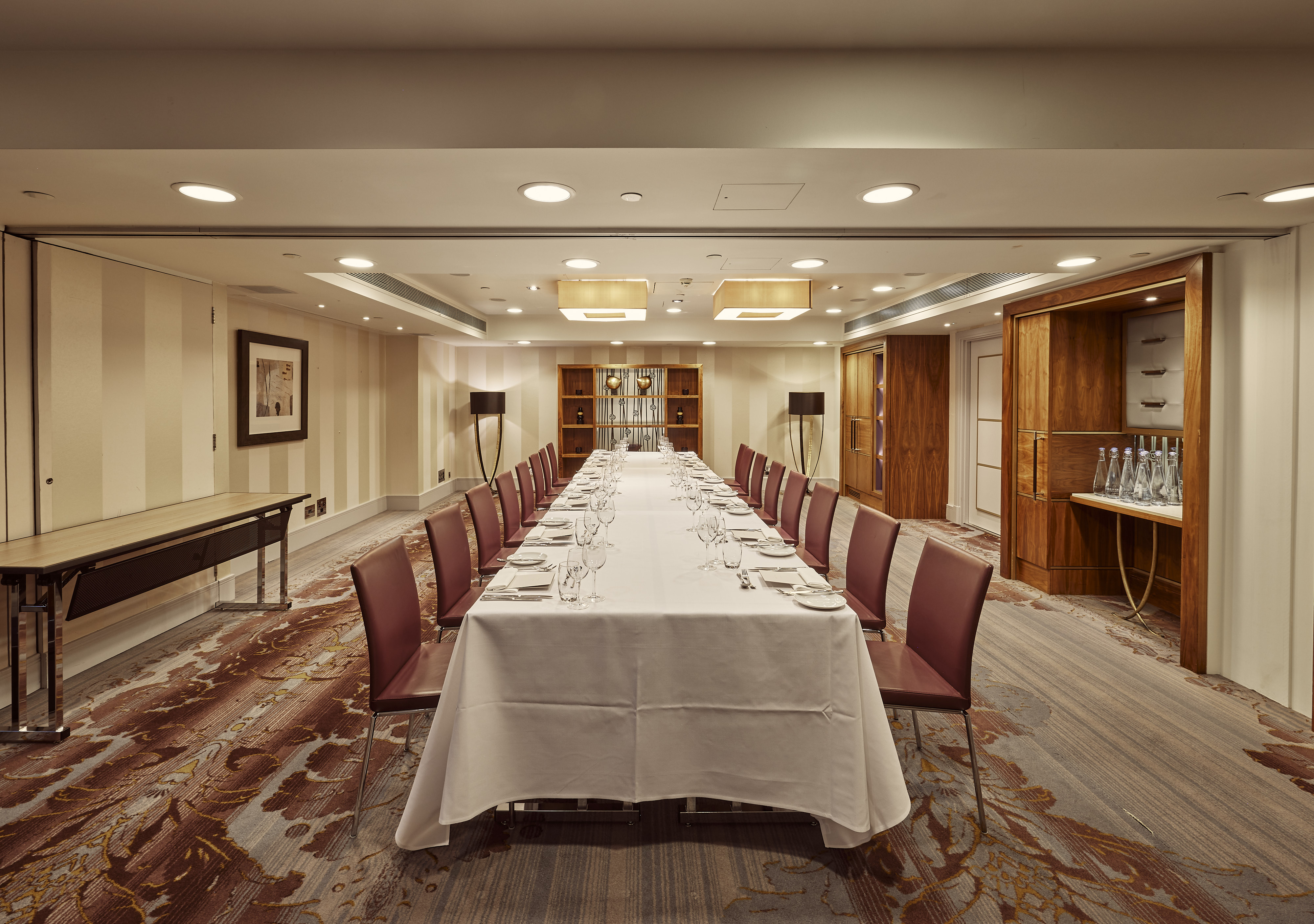 Elegant meeting room at Sofitel London St James, perfect for formal gatherings and presentations.