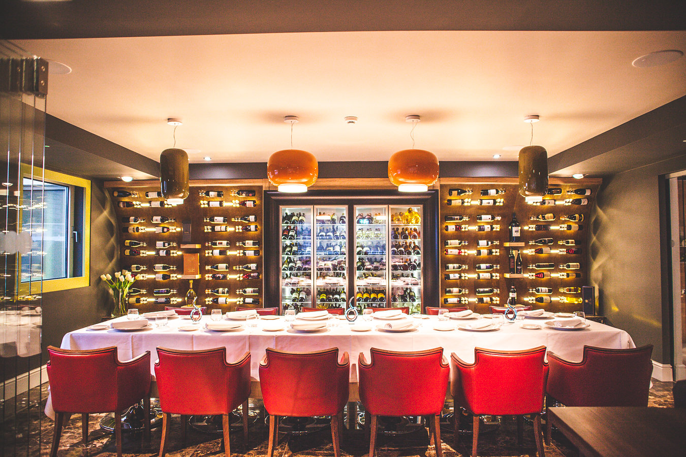 Elegant private dining room at Bella Cosa, ideal for corporate dinners and exclusive events.