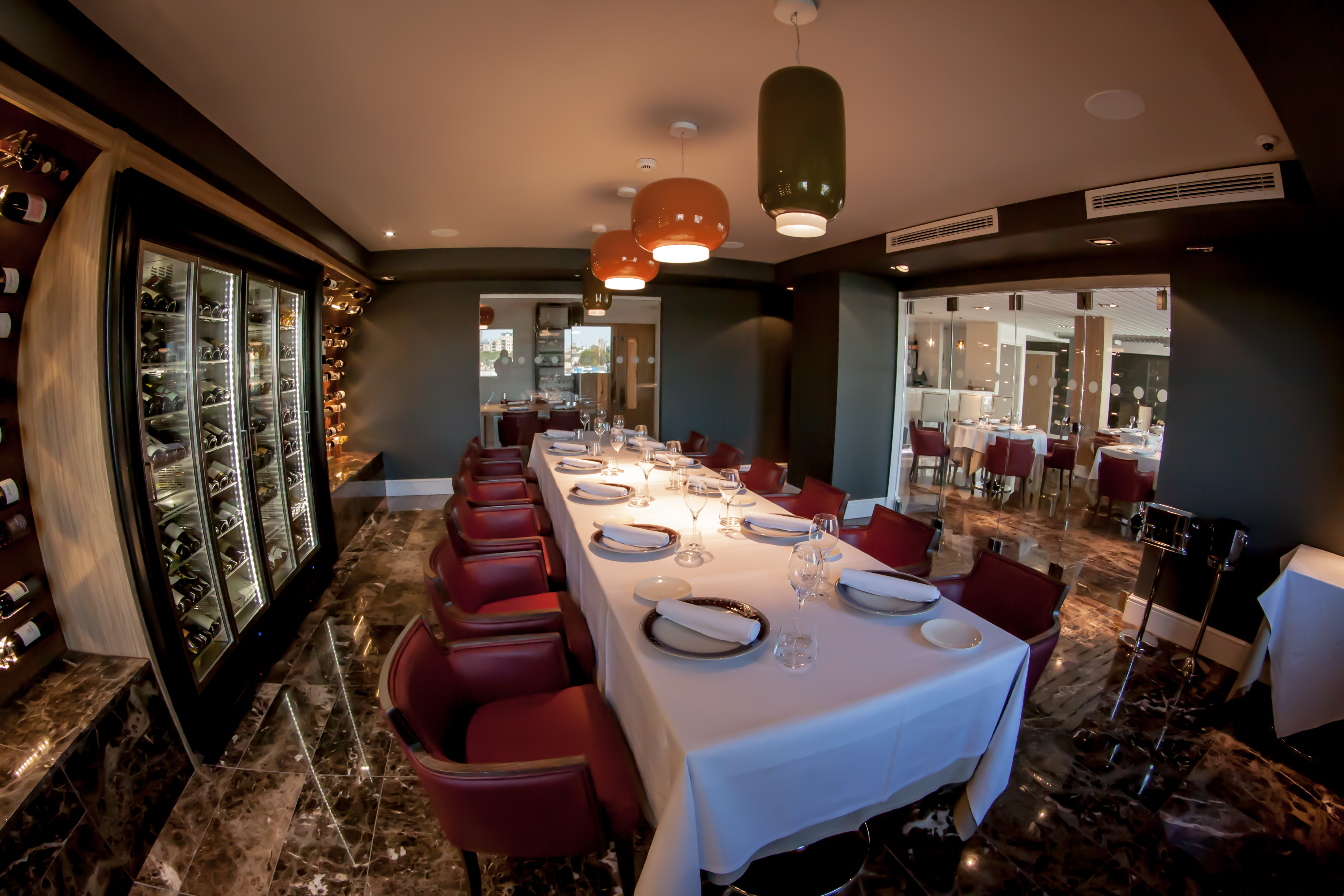 Elegant dining space at Bella Cosa, ideal for corporate dinners and intimate events.
