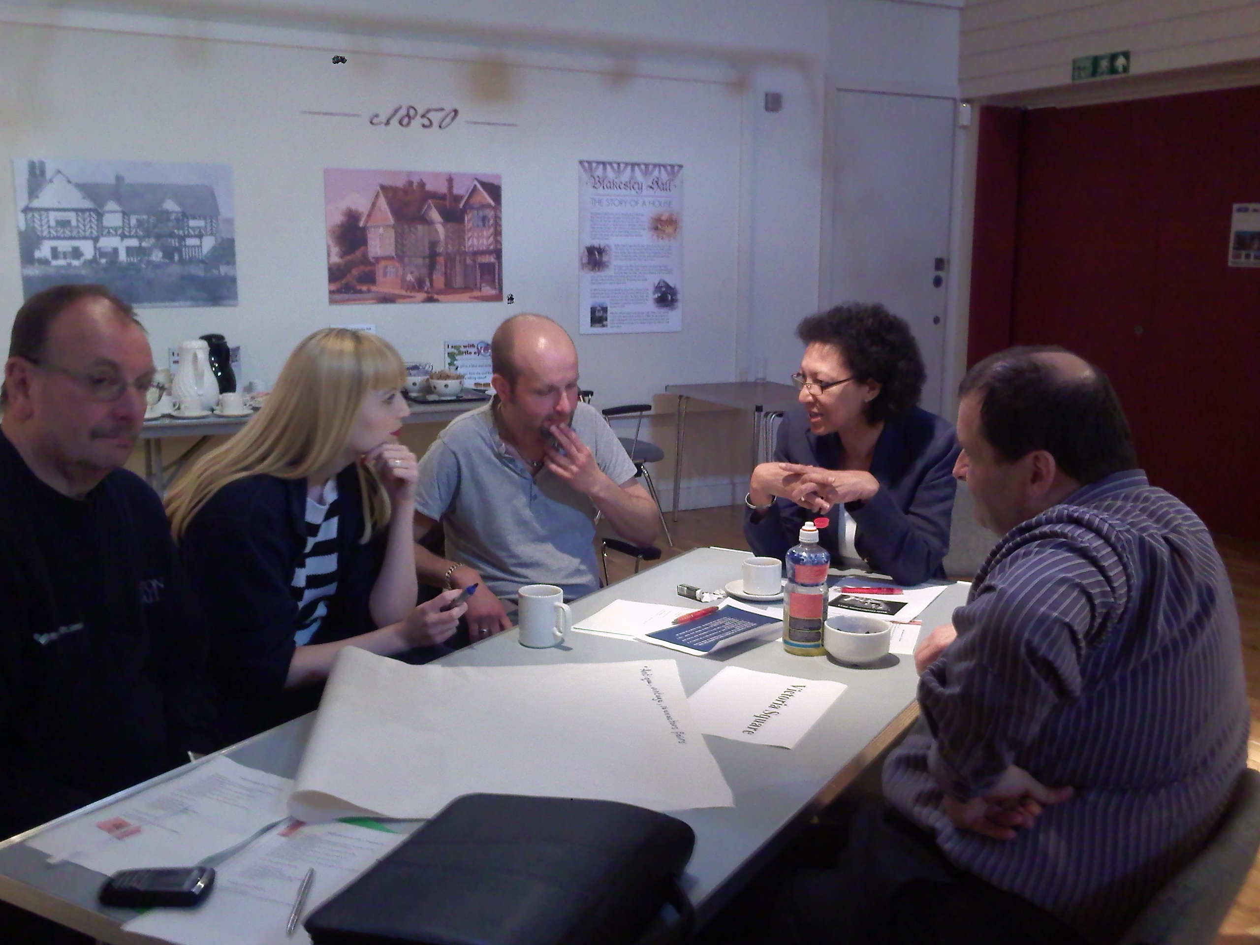 Collaborative meeting in Blakesley Hall, ideal for event planning and brainstorming.