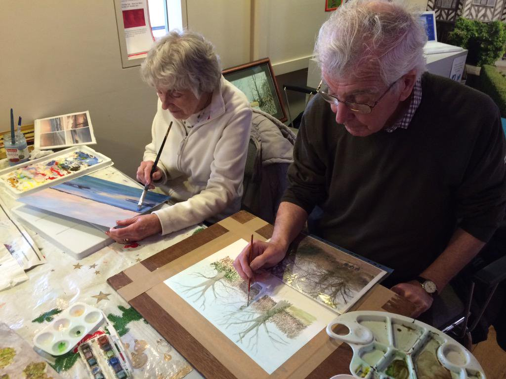 Creative painting workshop at Blakesley Hall for team-building and community events.