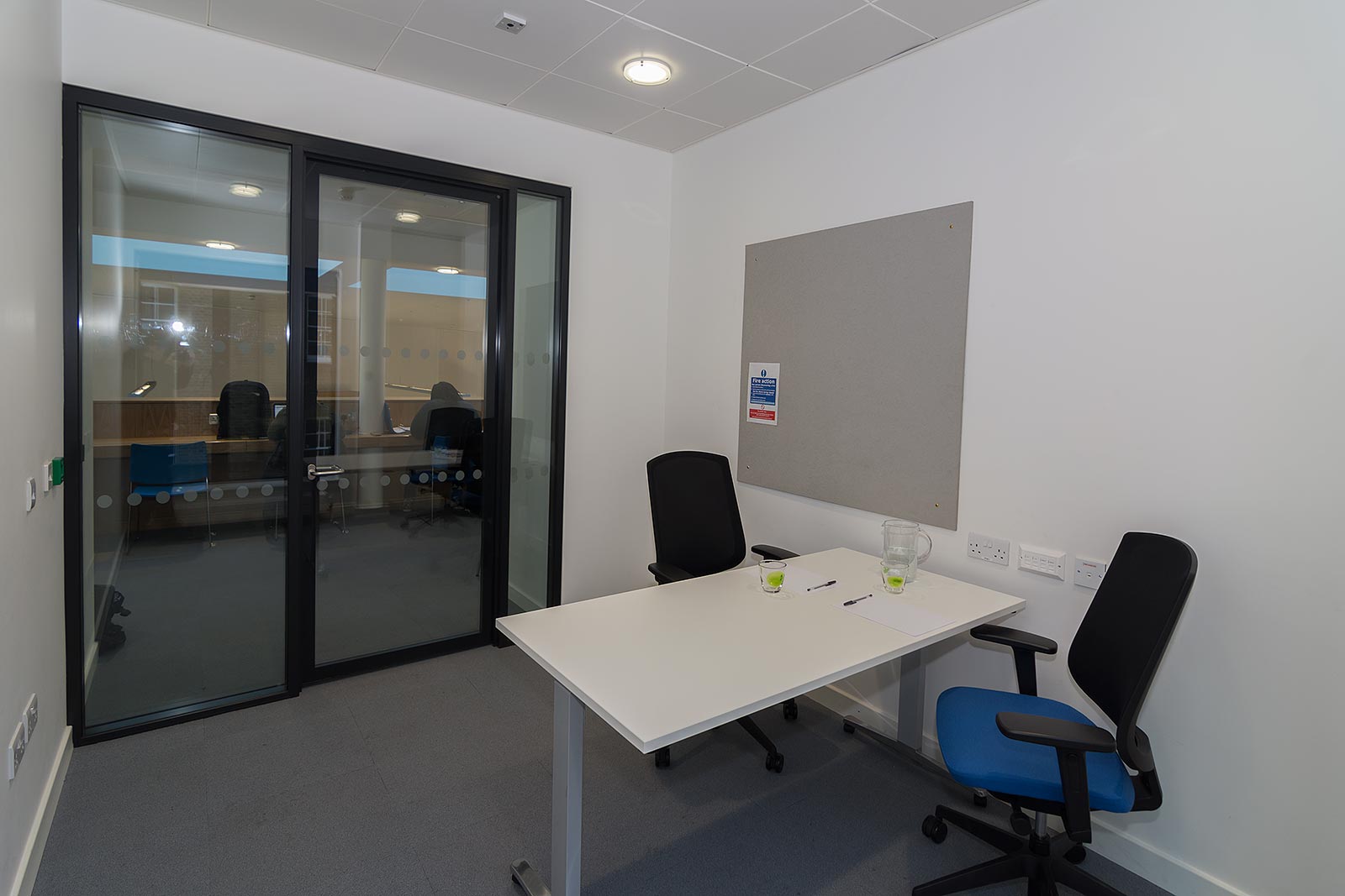 Camberwell Meeting Room 2 with glass walls, perfect for brainstorming and client meetings.