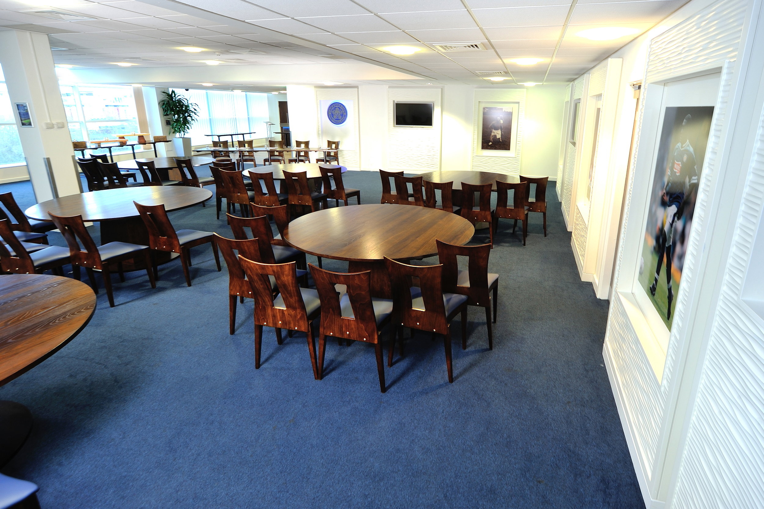 Legends Lounge at Leicester City FC: versatile meeting space for workshops and conferences.