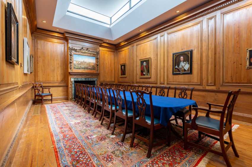 Luncheon Room at Haberdashers' Hall with elegant table, perfect for meetings and gatherings.
