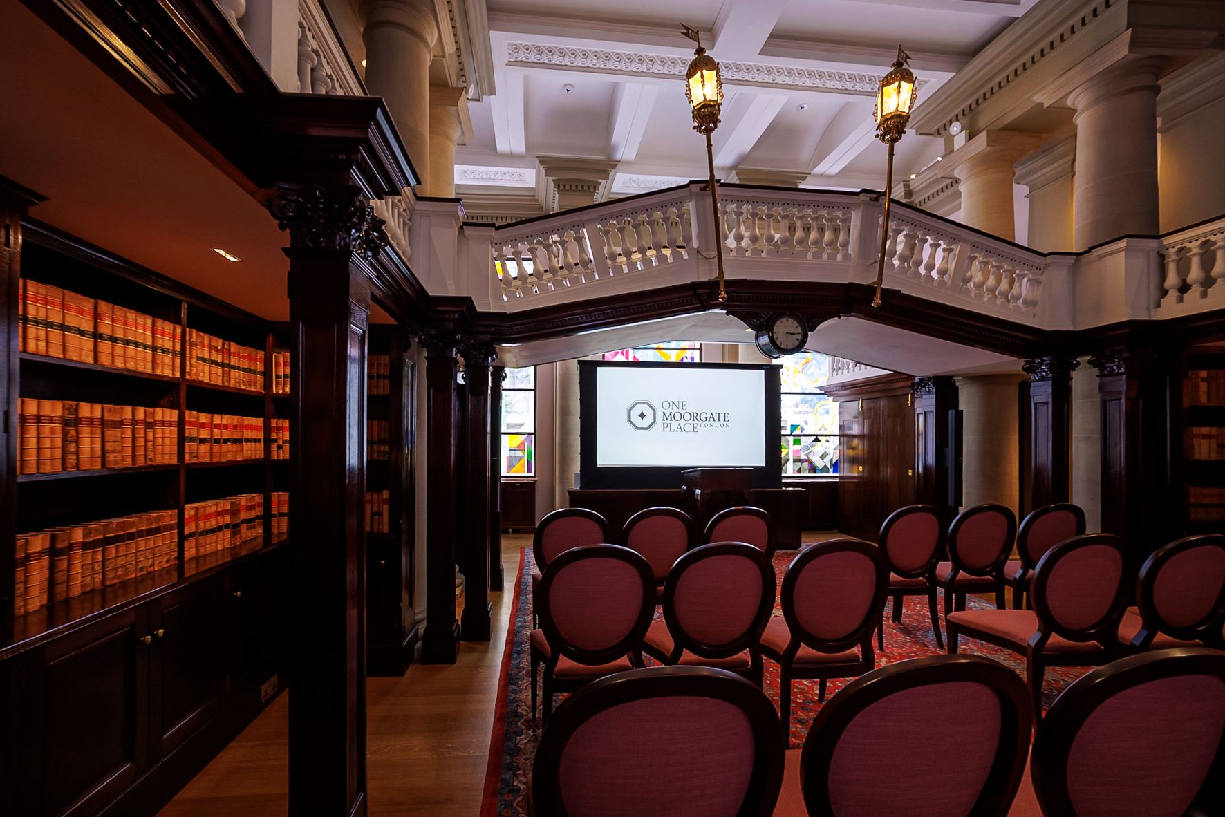 Elegant Members Room at One Moorgate Place, perfect for corporate meetings and events.