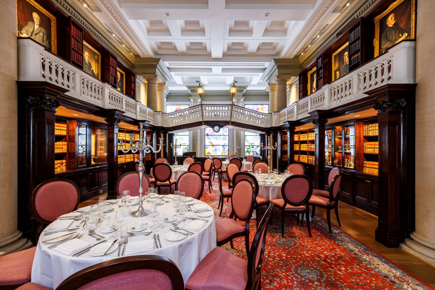 Elegant dining space at One Moorgate Place, perfect for corporate dinners and events.
