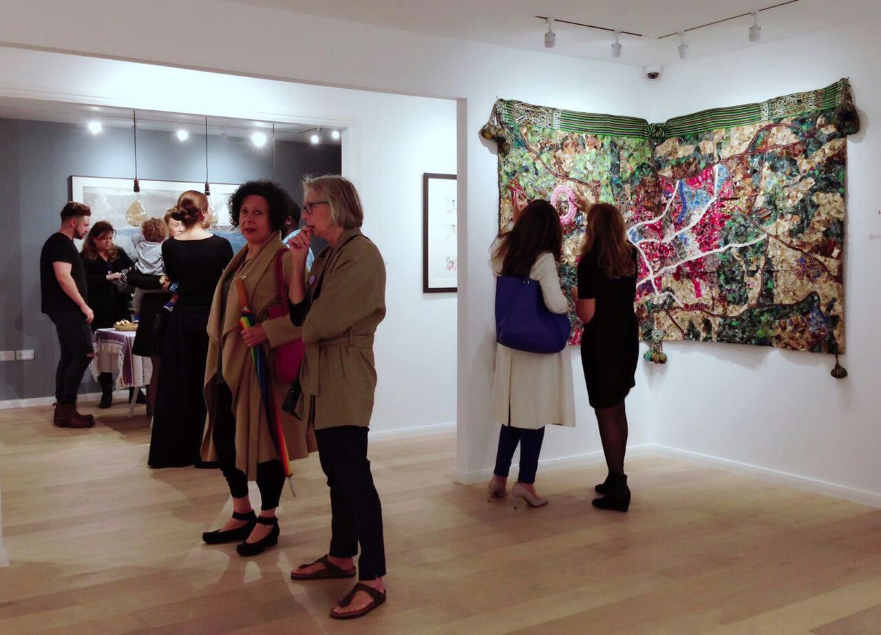 Vibrant Arthill Gallery event space for networking and intimate gatherings.