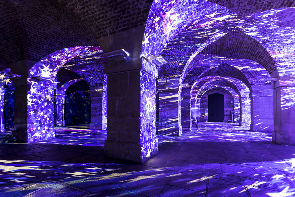 St Martin-in-the-Fields Crypt with dynamic light projections for unique events.