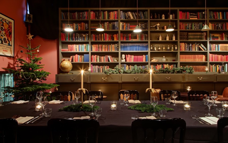 Elegant dining table in cozy private room, perfect for intimate gatherings and holiday events.