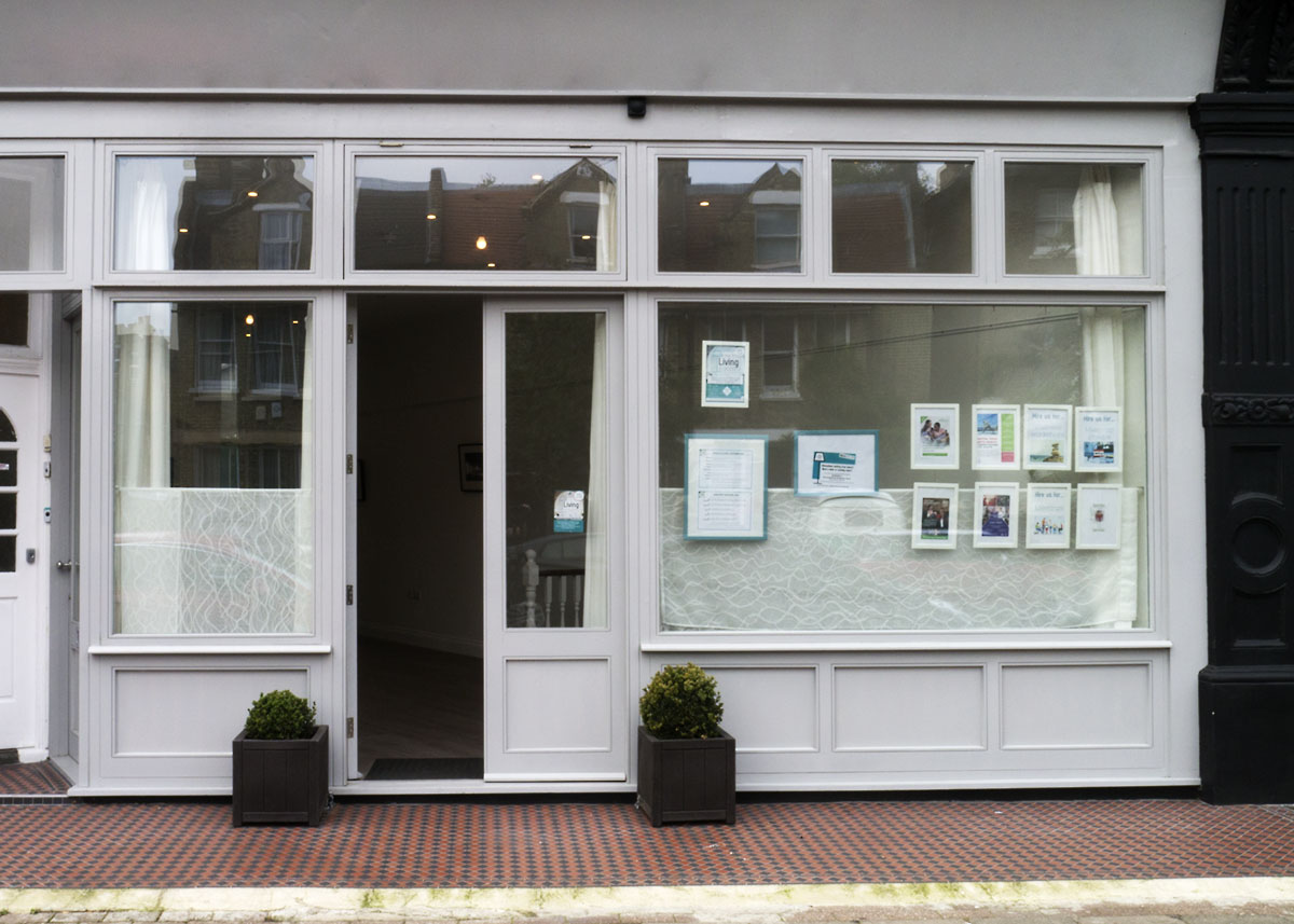 Modern venue with large windows for meetings and events in Furzedown.