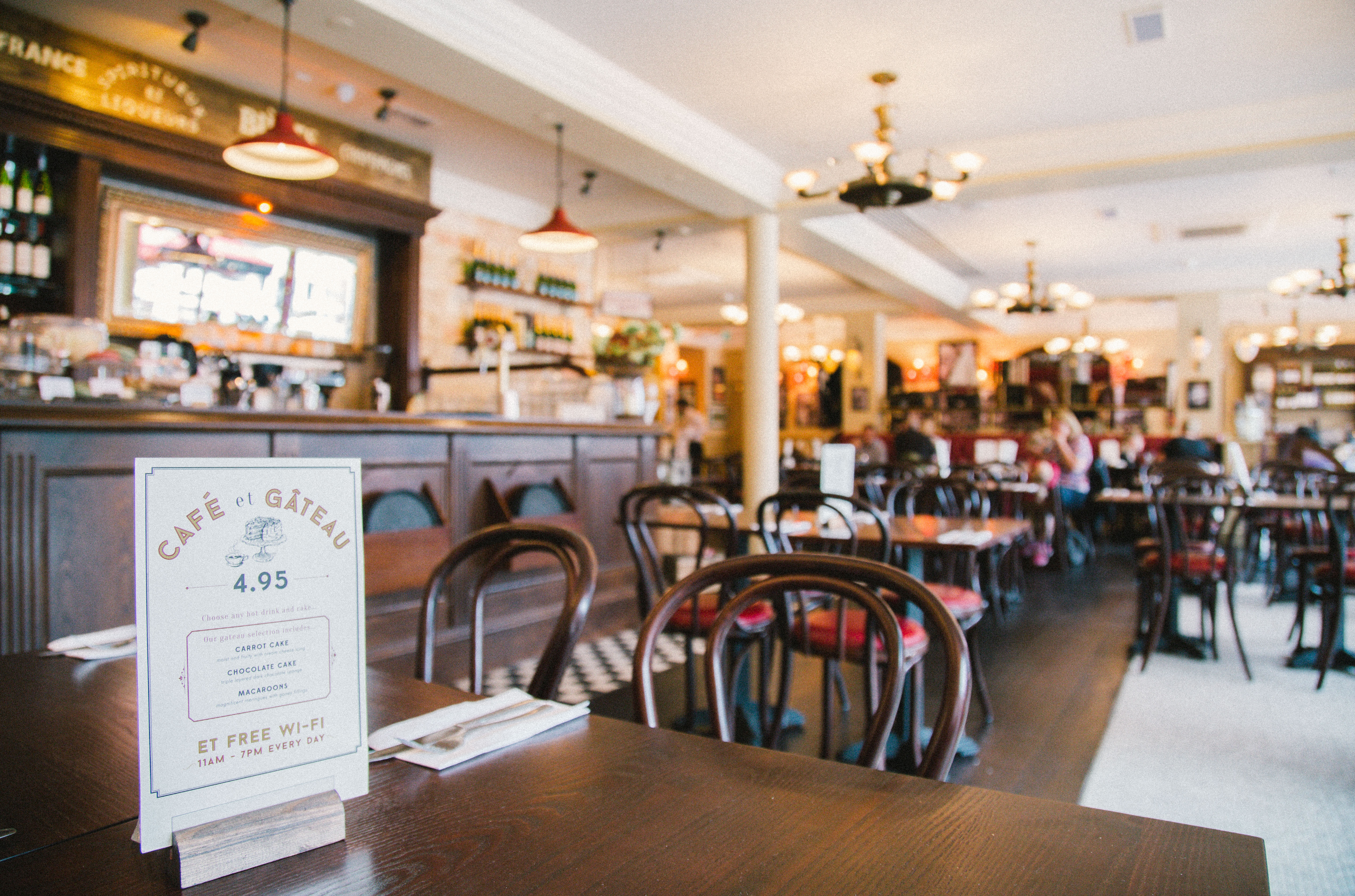 Charming café venue at Cafe Rouge, ideal for intimate meetings and networking events.