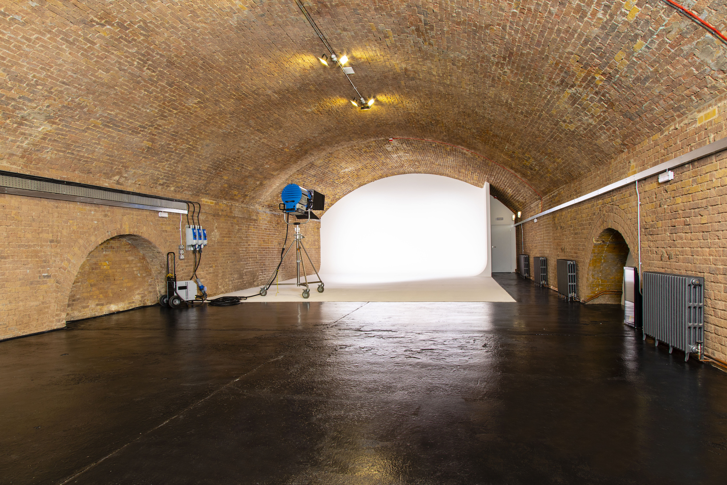 Spacious industrial venue with exposed brick for creative events in Rida Haggerston.