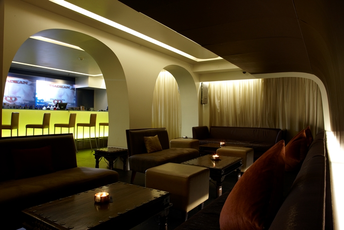 Stylish lounge at Club Bar, ideal for networking events and informal meetings.