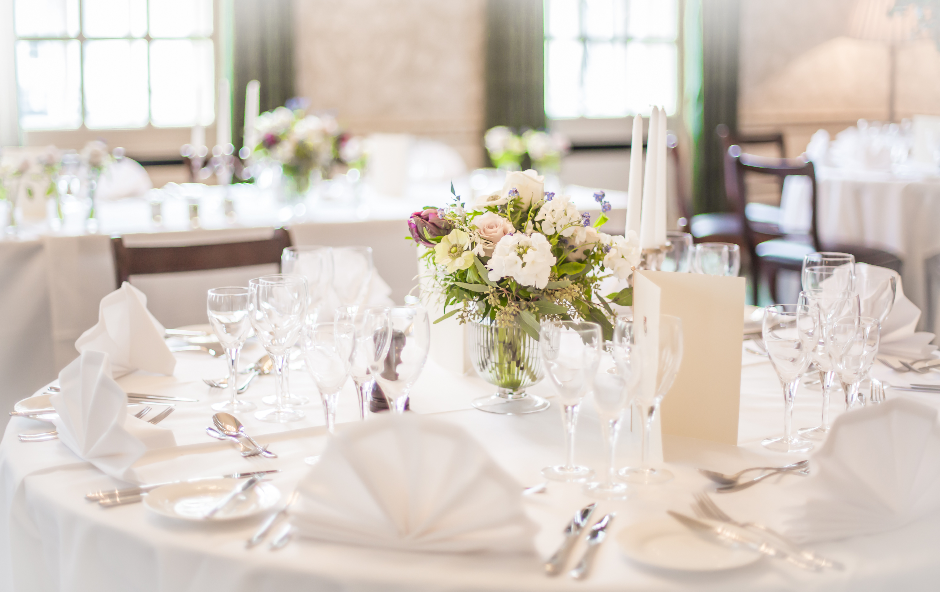 Elegant dining table setup in Council Room, 170 Queen's Gate for formal events.