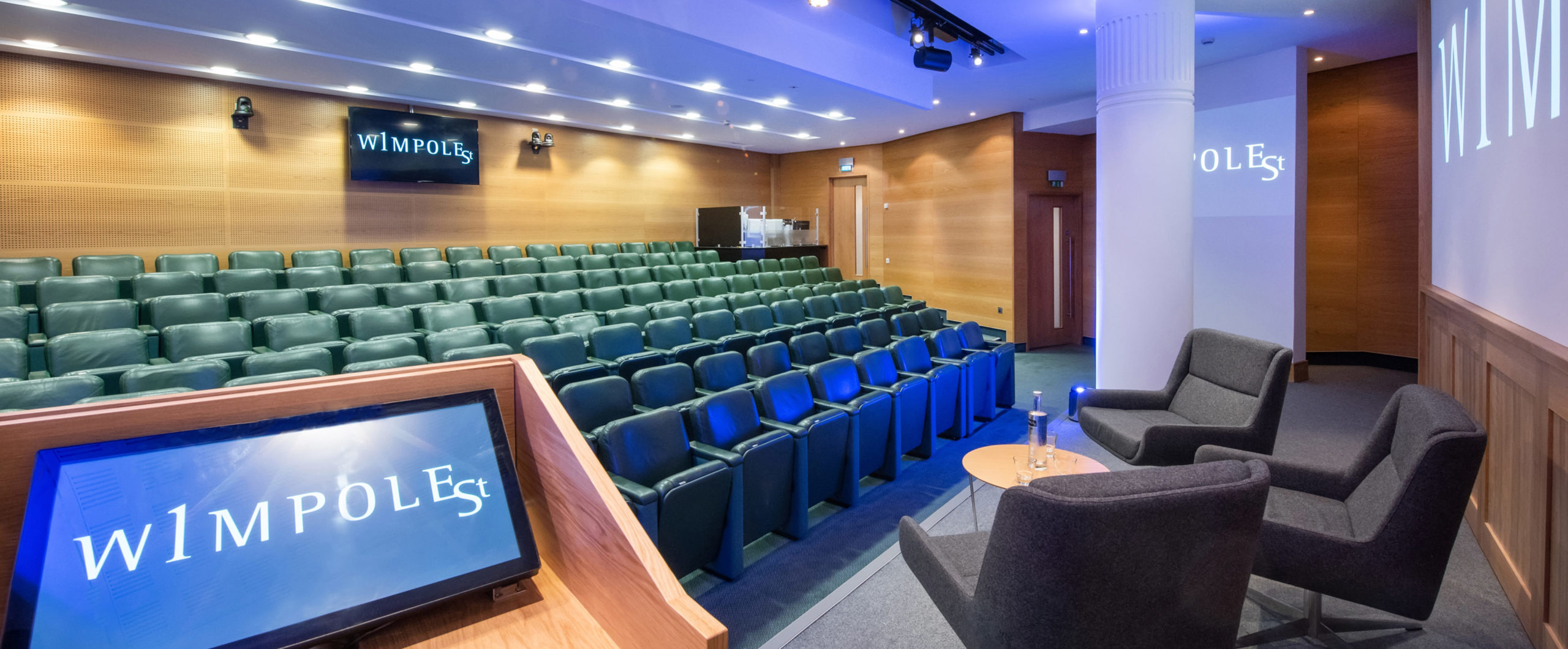 Max Rayne Auditorium with tiered seating, ideal for conferences and presentations.