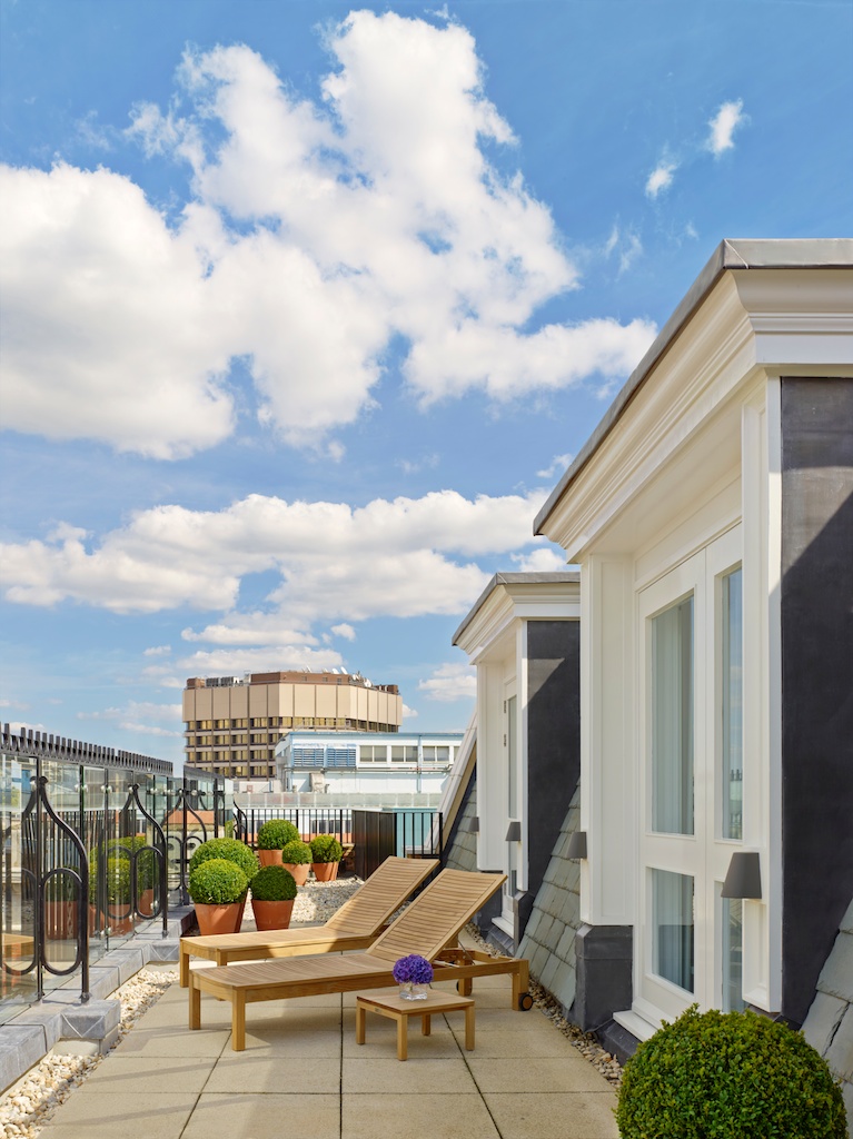 Penthouse rooftop venue at The London EDITION, ideal for outdoor events and gatherings.