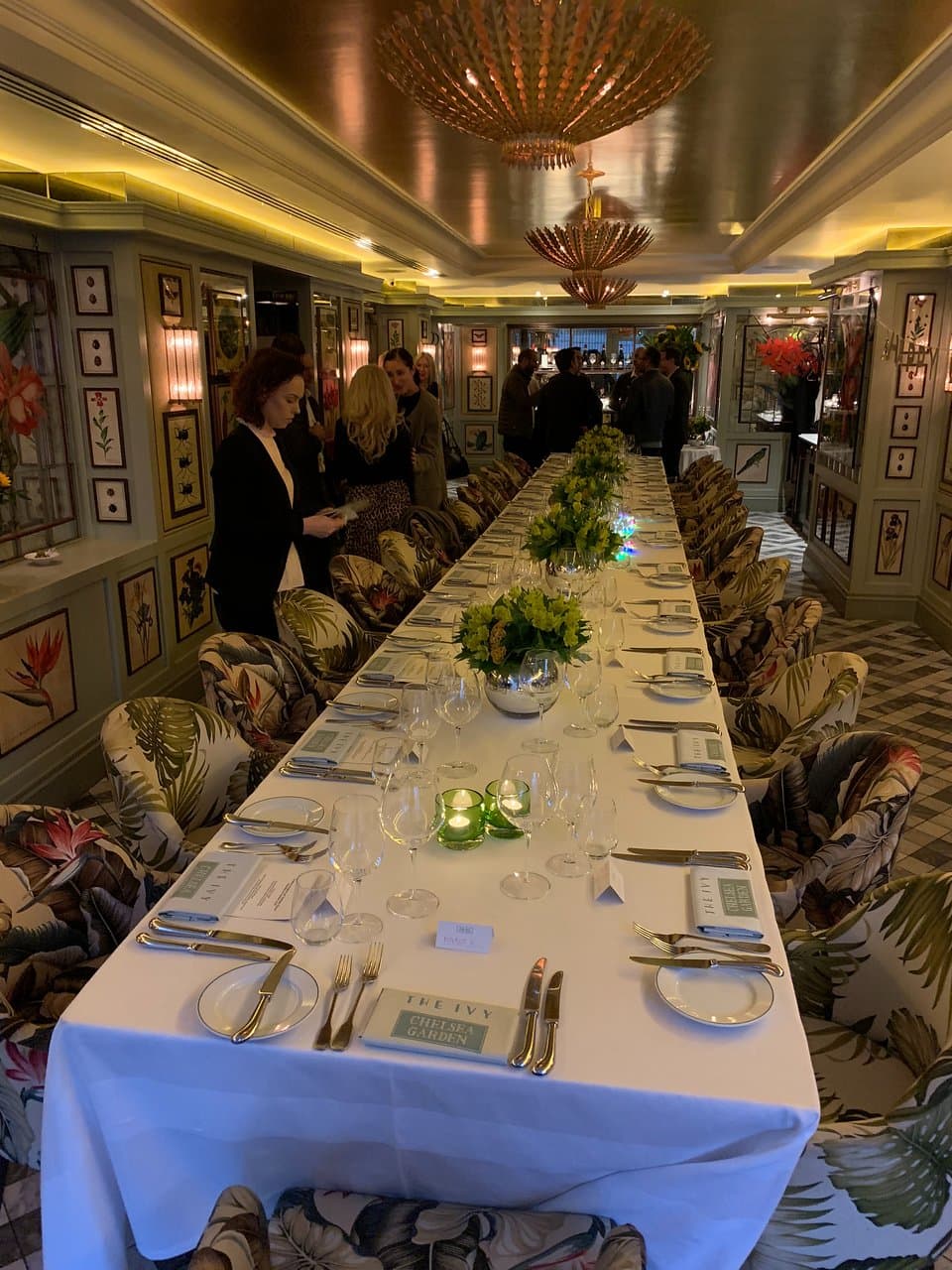 Eden Room private dining, botanical chairs, corporate event