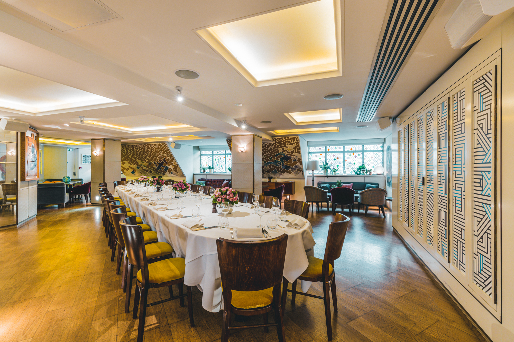 Elegant meeting space at The Ivy Club, perfect for corporate events and gatherings.