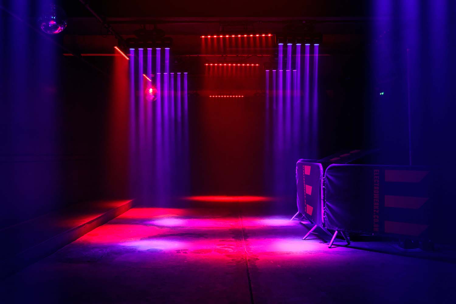 Electrowerkz venue, red/purple lighting, event launch