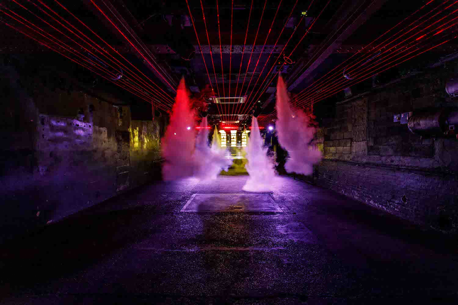 Electrowerkz Top Floor red laser fog event