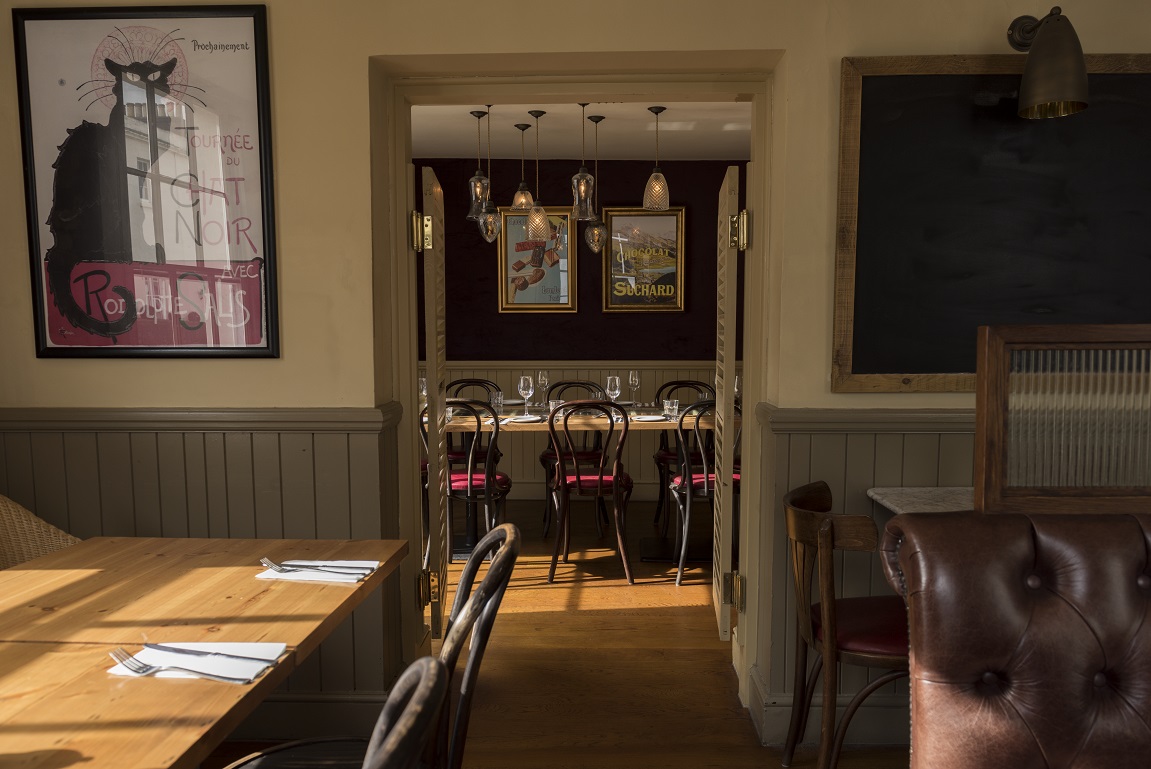 Chocolat Room at Cafe Rouge Leamington Spa, elegant dining for private events.