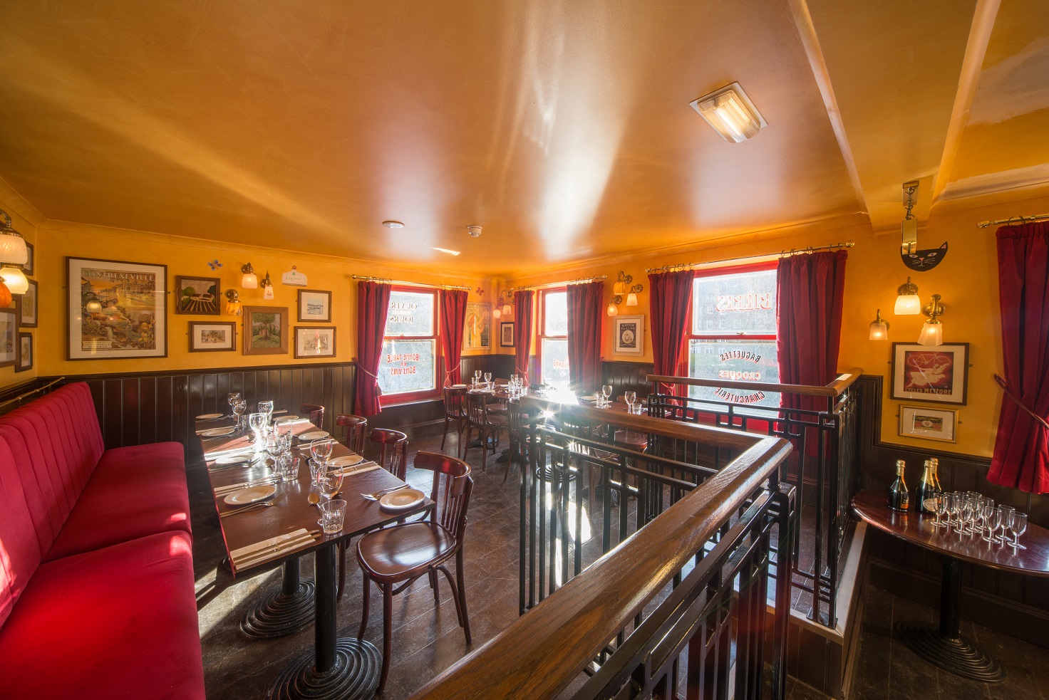 Cozy private room in Cafe Rouge Durham, perfect for intimate meetings and events.