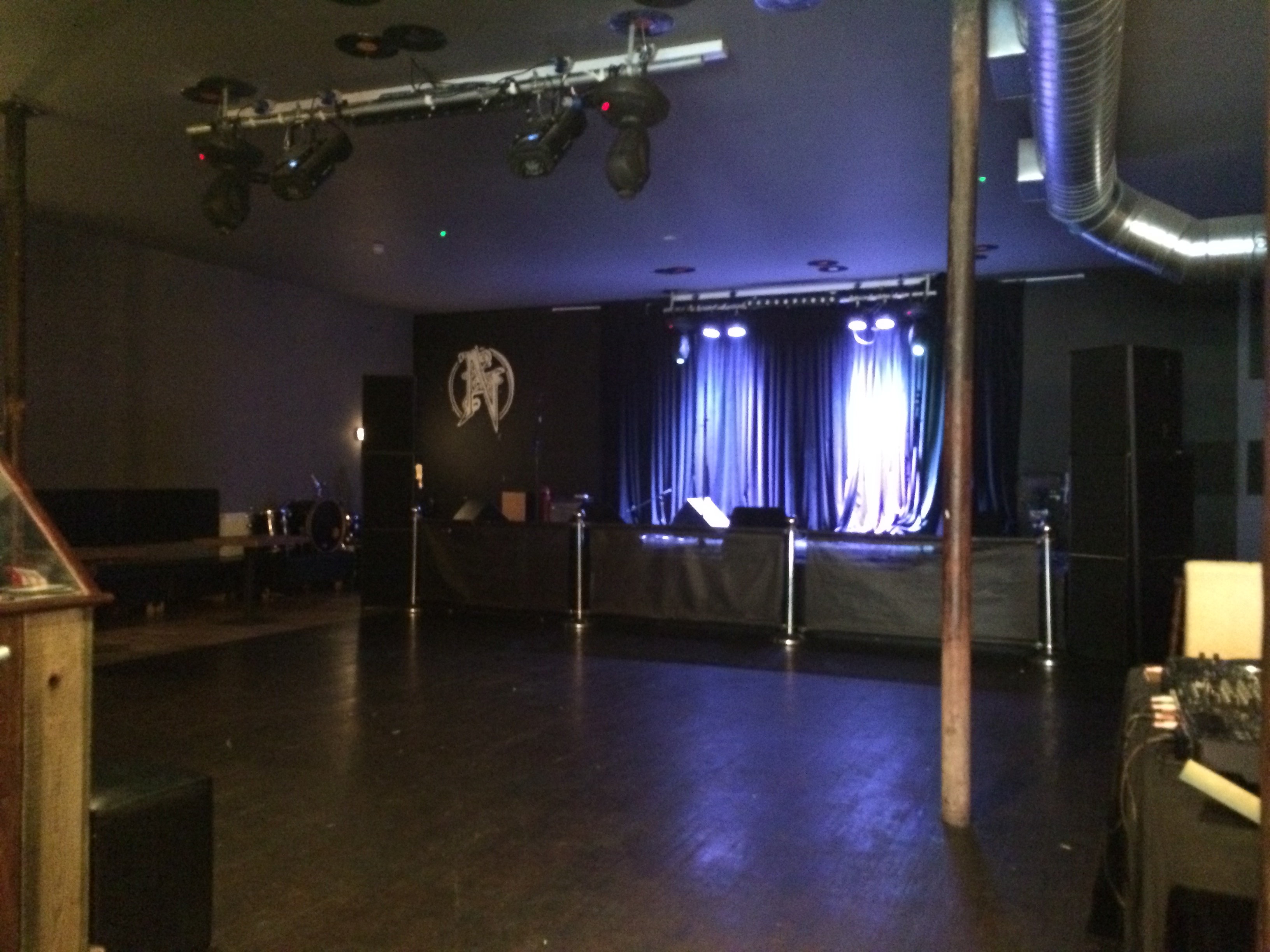 Versatile Nambucca event space with stage, ideal for live performances and corporate events.
