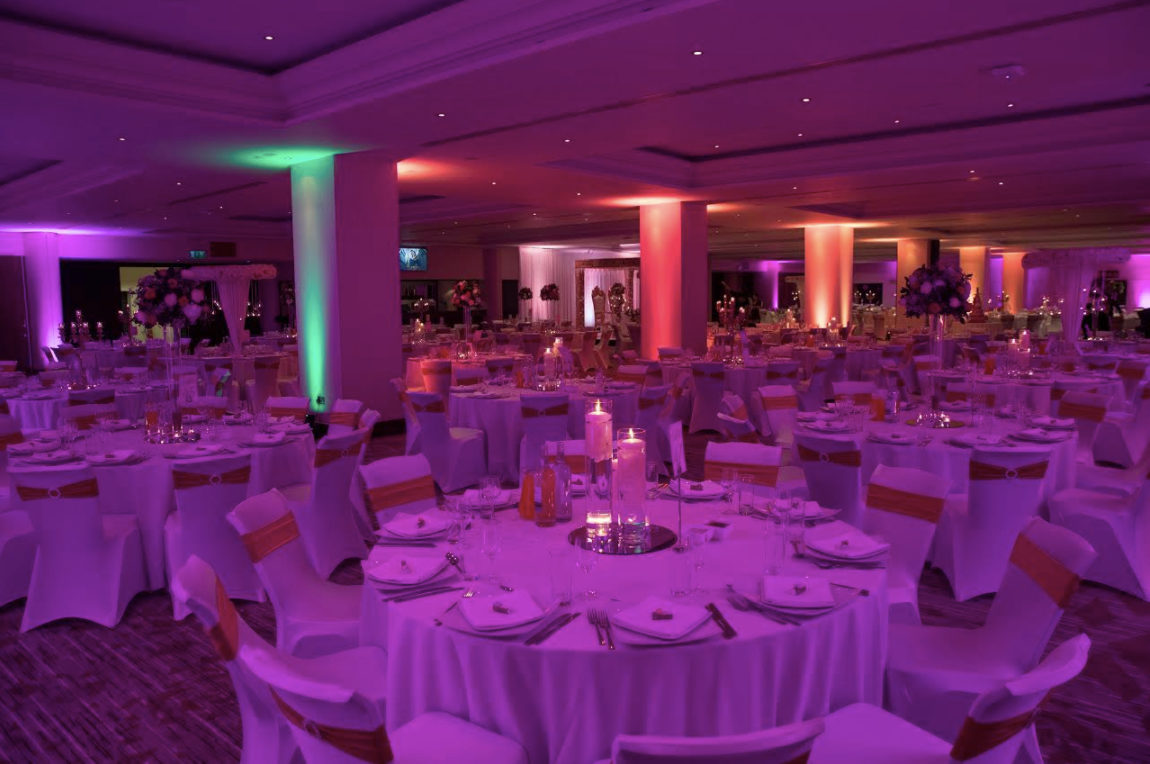 Elegant banquet hall in Rose Suite, Allianz Stadium for weddings and corporate events.