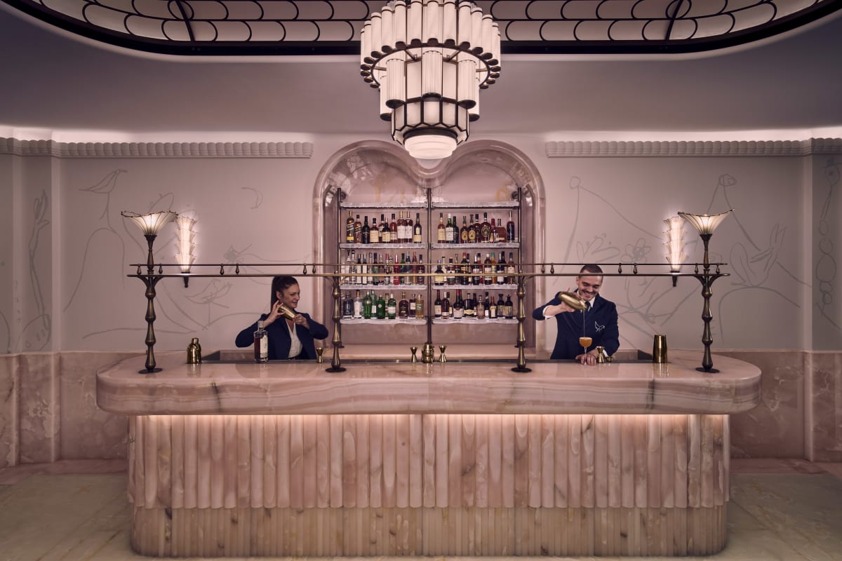 Elegant bar setup in The Painter's Room, perfect for networking events and cocktail receptions.
