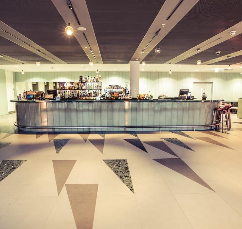 Sleek bar area in Sea Containers Events, ideal for networking and social gatherings.