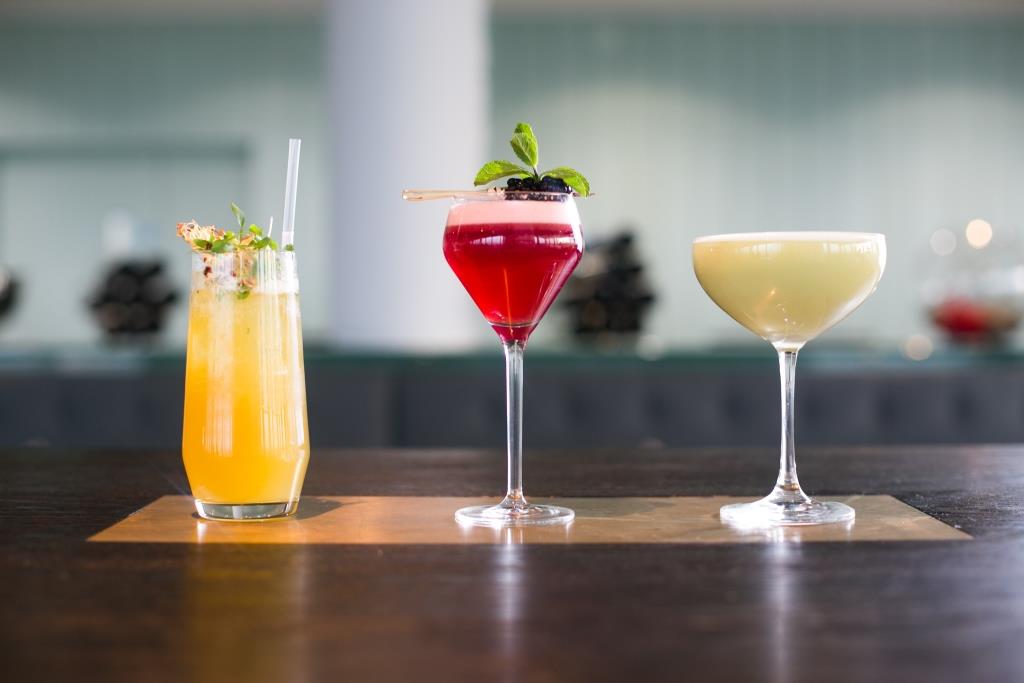 Vibrant cocktails at The Wren, perfect for networking events and celebrations.