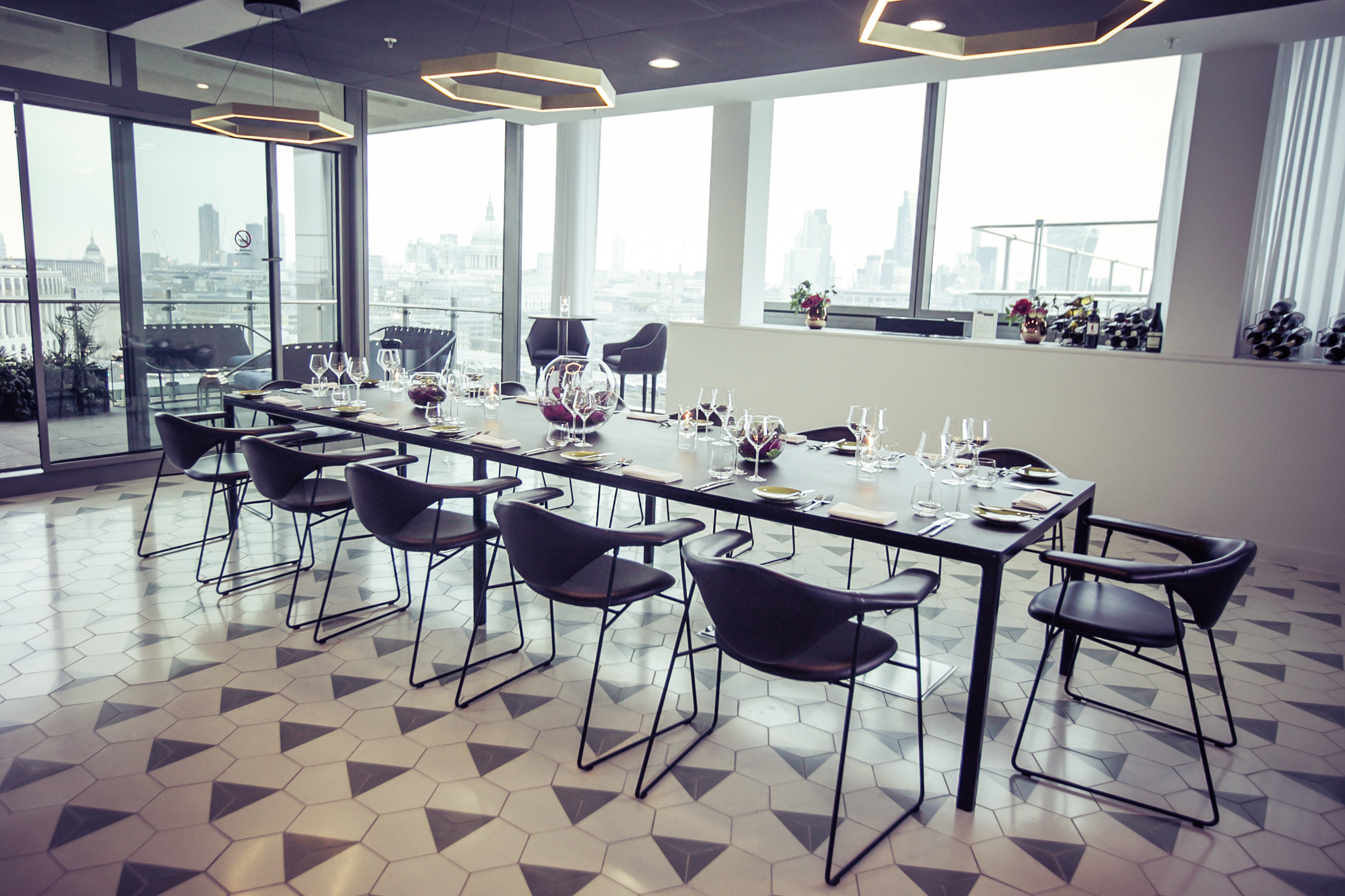 Sleek meeting space at The Wren, perfect for corporate events with city views.