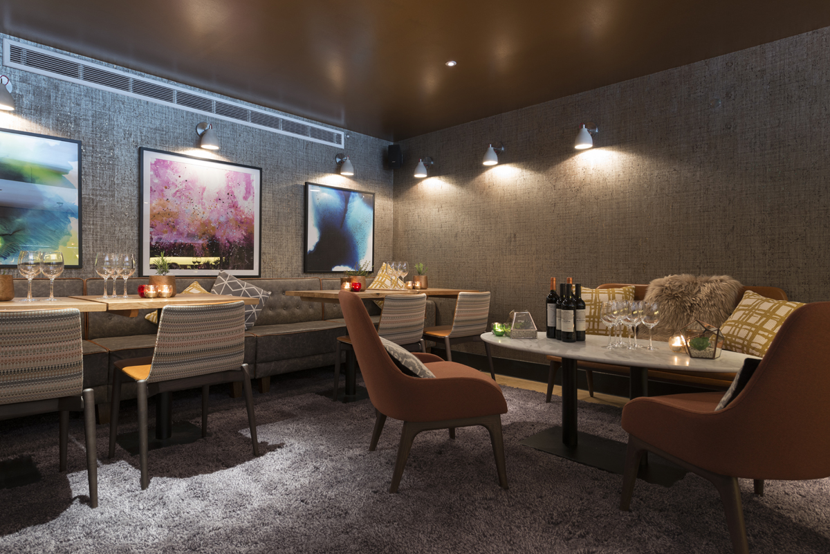 Stylish event space at The Refinery, ideal for networking and cocktail receptions.