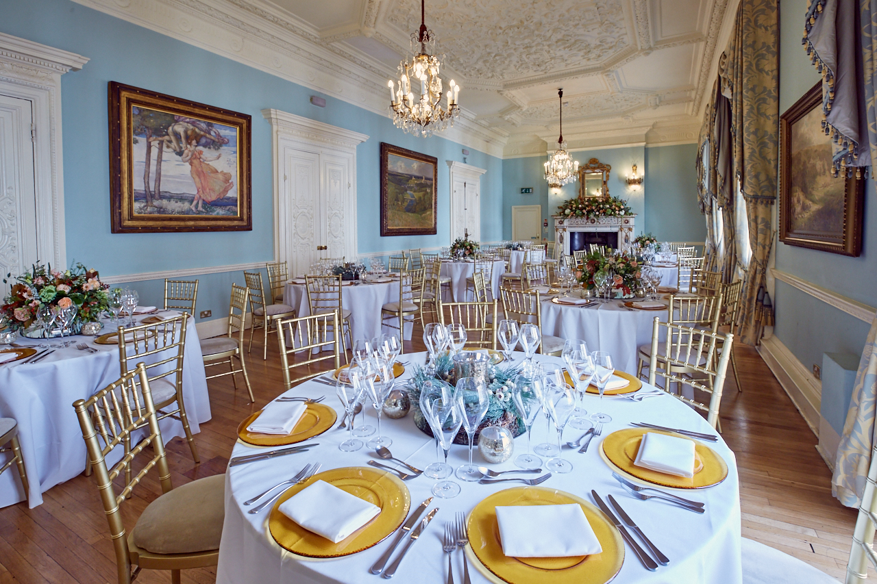 Elegant banquet room in Dartmouth House, ideal for weddings and corporate events.