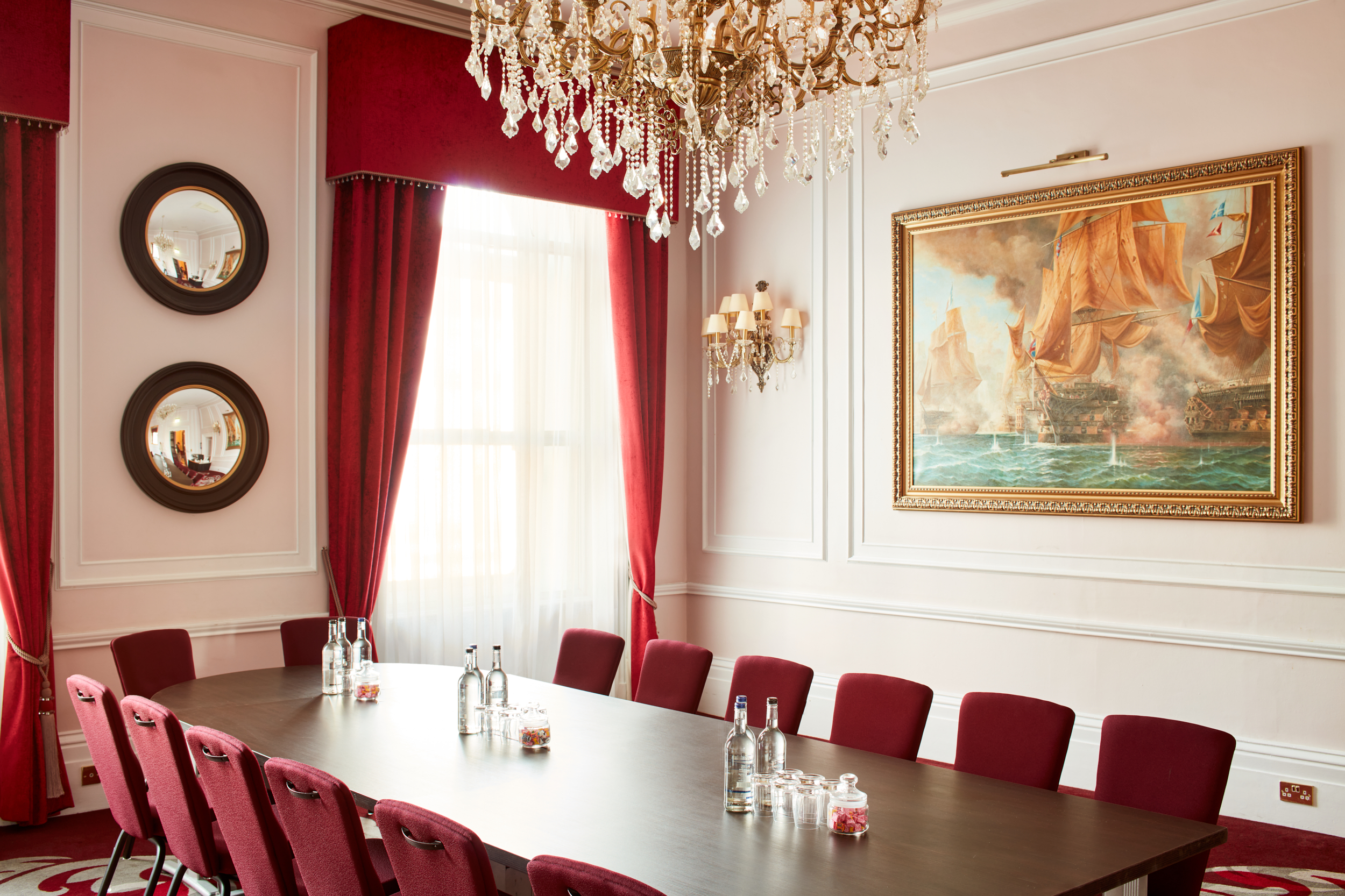 Sophisticated meeting room at The Trafalgar, ideal for corporate events and discussions.