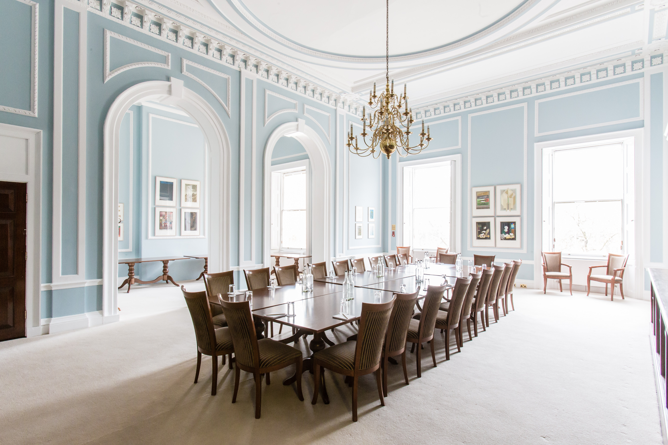 Elegant Reading Room at Carlton House Terrace, ideal for meetings and events.